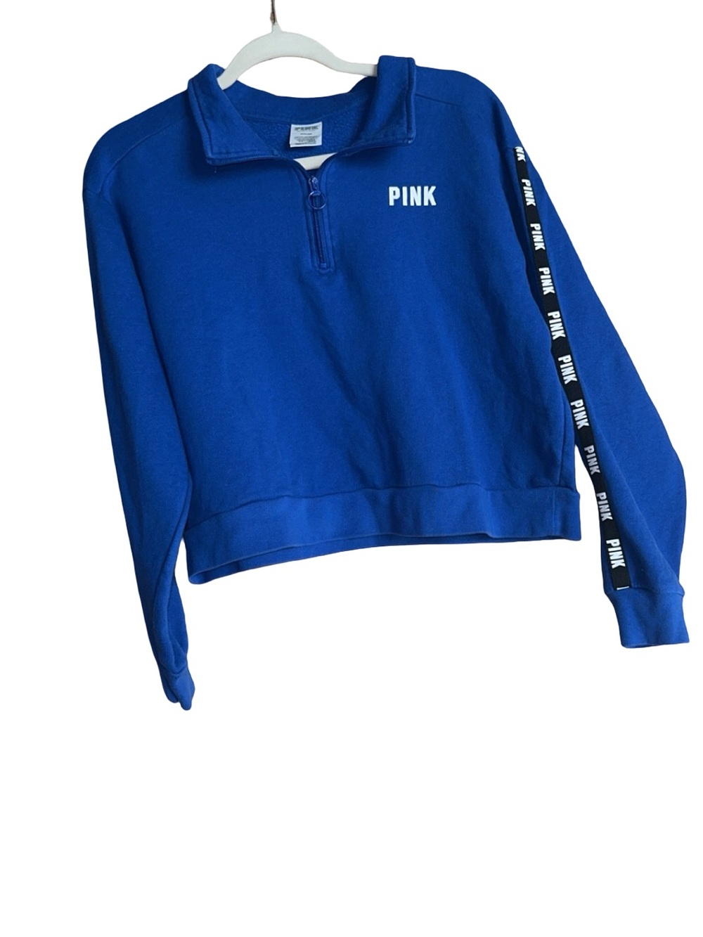 PINK Victoria's Secret Royal Blue quarter-Zip Pullover
